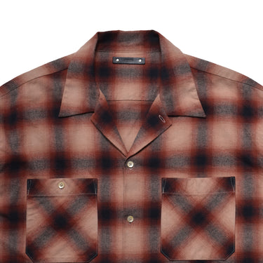 C.Flannel Ombre Open Collar SH