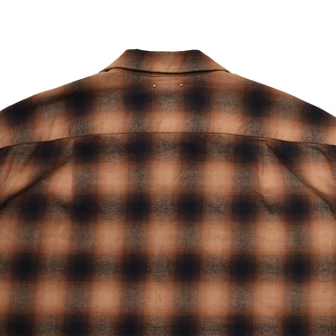 C.Flannel Ombre Open Collar SH
