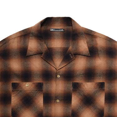 C.Flannel Ombre Open Collar SH