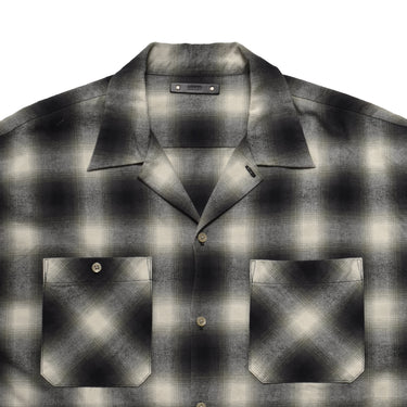 C.Flannel Ombre Open Collar SH