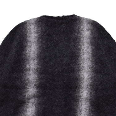 Fuzzy Stripe Mohair Knit Cardigan