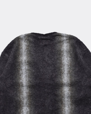 Fuzzy Stripe Mohair Knit Cardigan