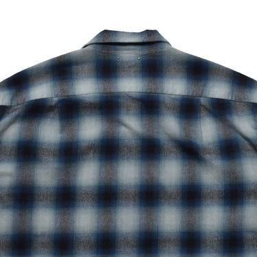 C.Flannel Ombre Open Collar SH