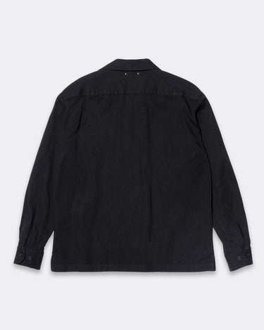 LO.Black Denim Open Collar Shirt