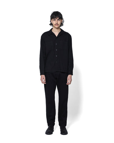 LO.Black Denim Open Collar Shirt